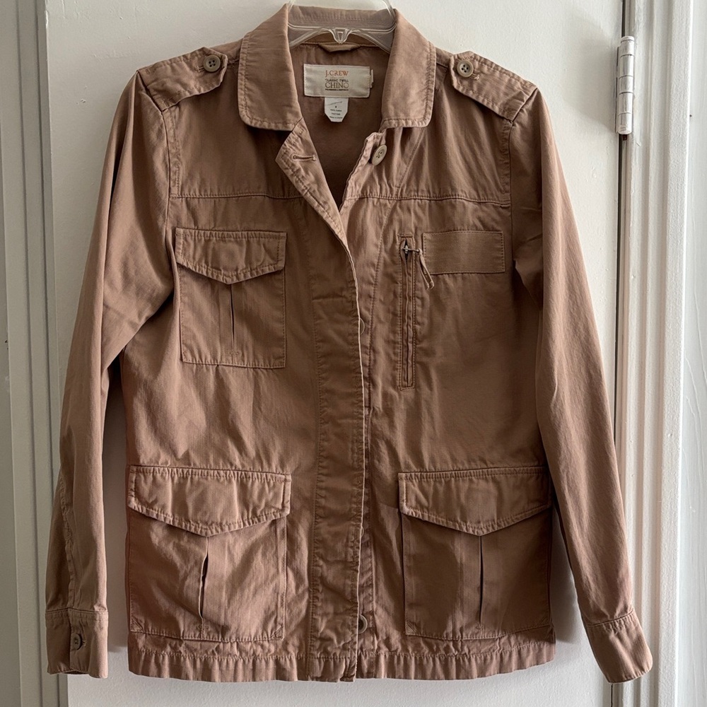 J Crew classic twill chino jacket. Sz 8
